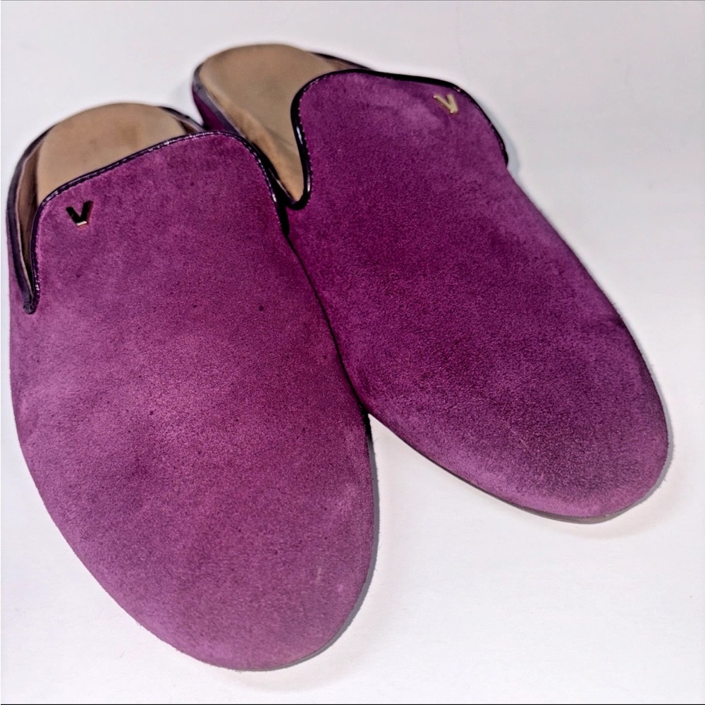Vionic Womens 8.5 Carnegie Mules Loafers Shoes
Purple Suede comfort insole slide - Picture 3 of 12
